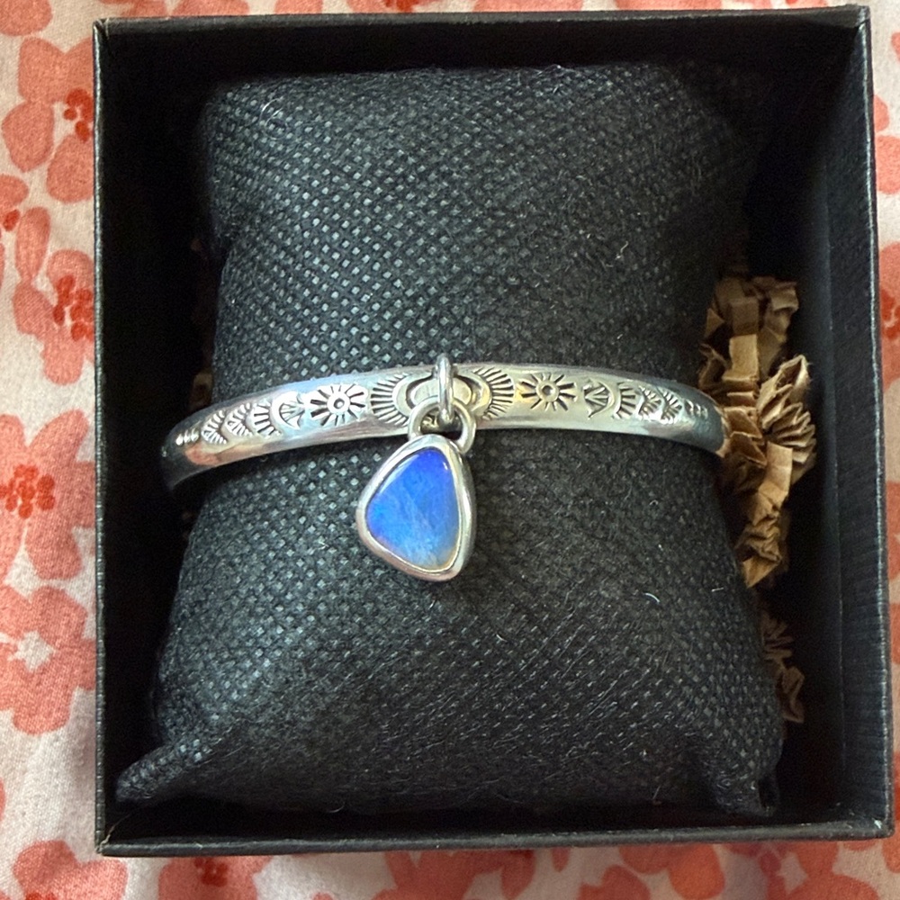 Silver Bracelet With Opal Charm - image 1